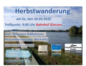 Mehr über den Artikel erfahren Herbstwanderung 20.09.2026